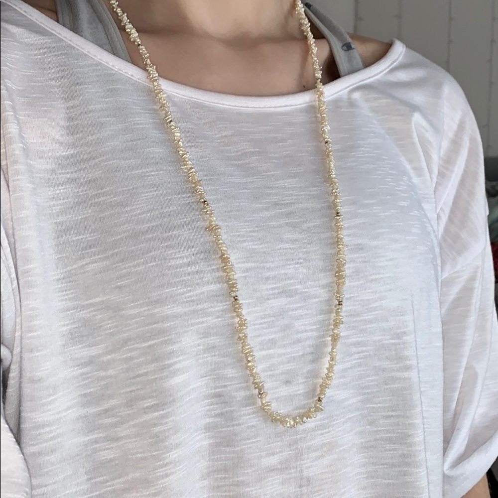Cream beaded necklace